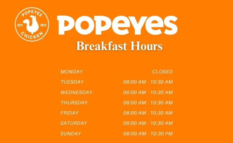Popeyes Breakfast Hours: Opening to Closing Time