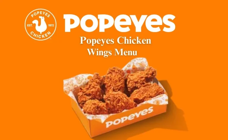 Popeyes chicken wings menu