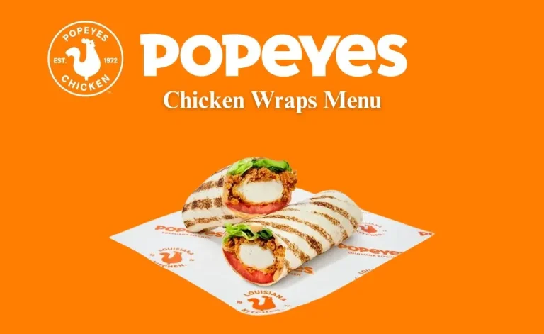 Popeyes chicken wraps menu