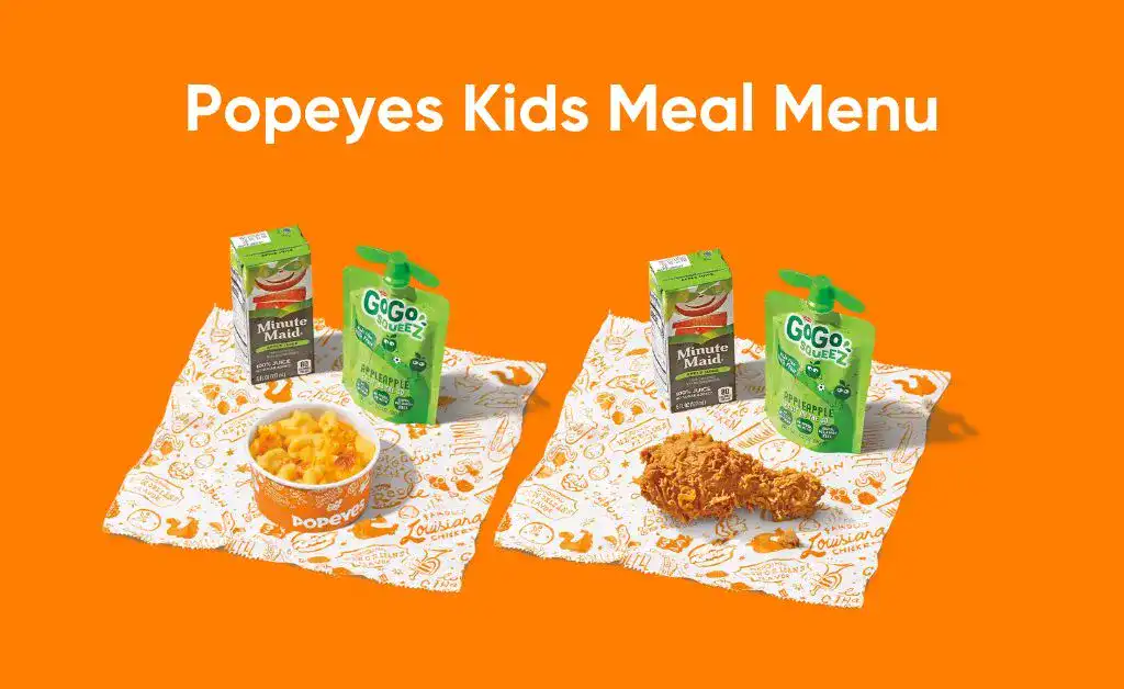 Popeyes kids meal menu