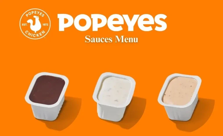 Popeyes sauces menu