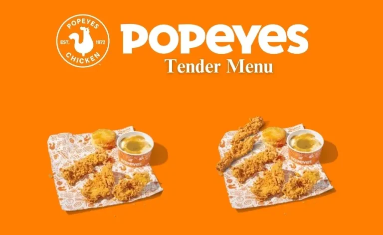 Popeyes tenders menu full detail