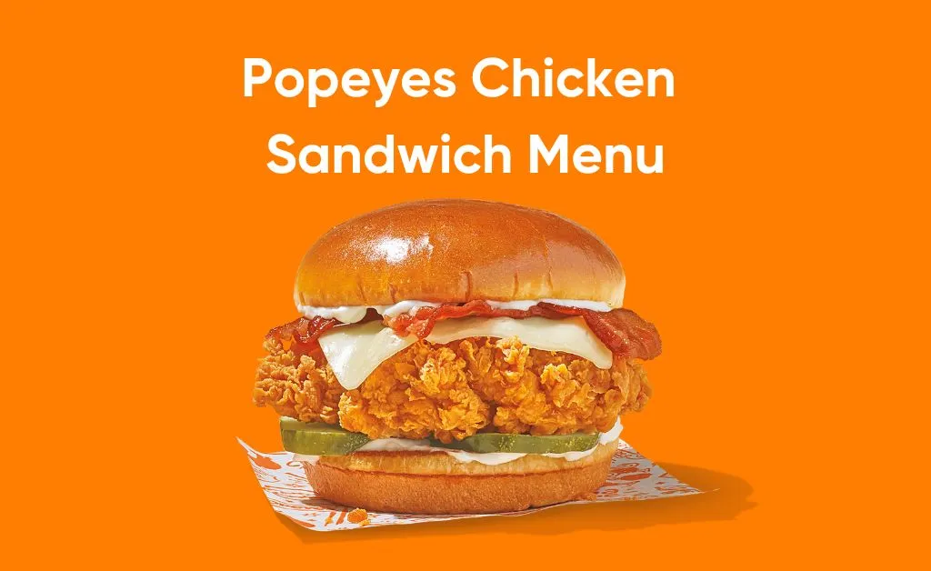 Popeyes chicken sandwich menu