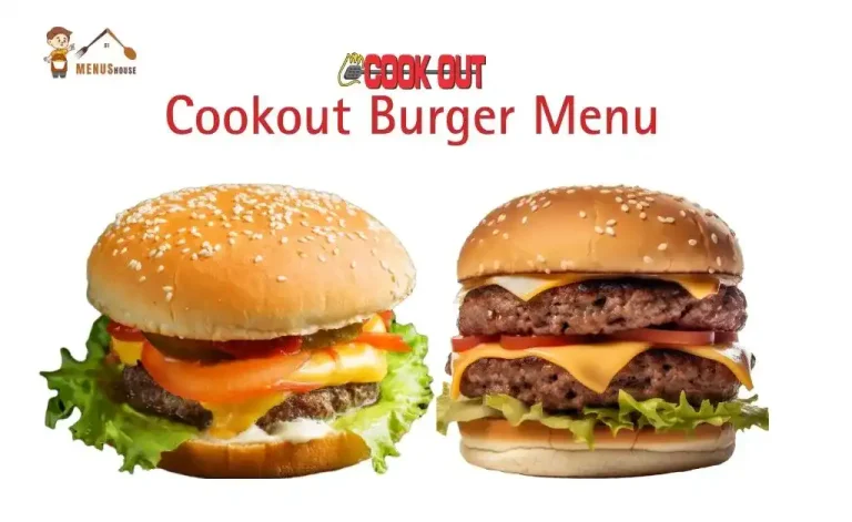 Cookout burger menu