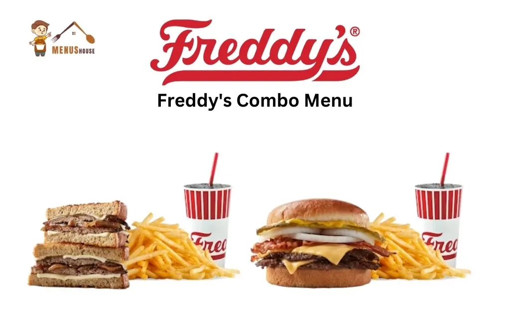 Freddy's combo meal with steakburger, fries and drink