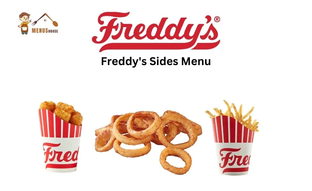 Freddy's fries, onion rings and cheese curds