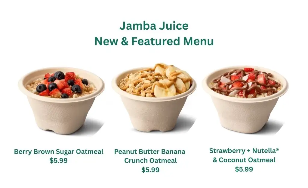 Jamba juice new and featured menu 2026