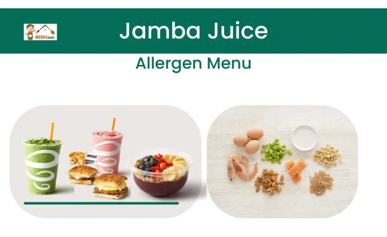 Jamba juice allergen menu