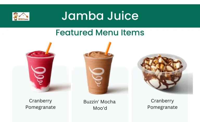 Jamba juice featured menu