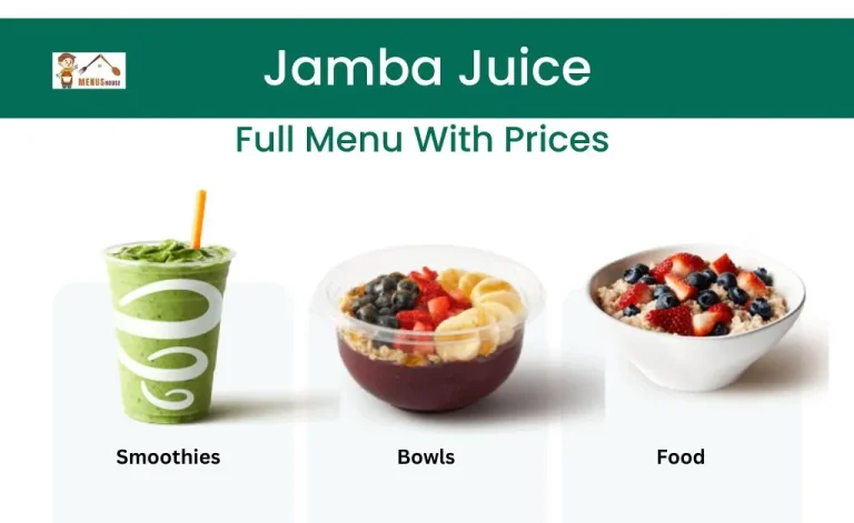 Jamba juice full menu with prices