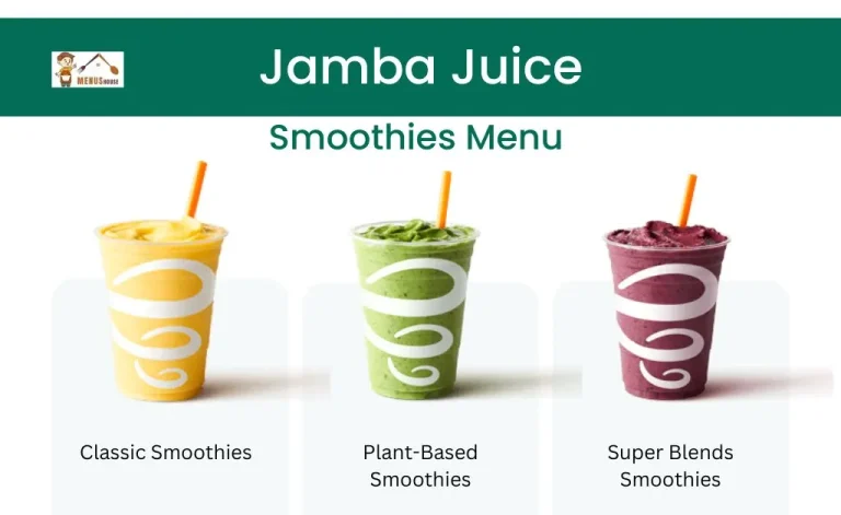 Jamba juice smoothies menu