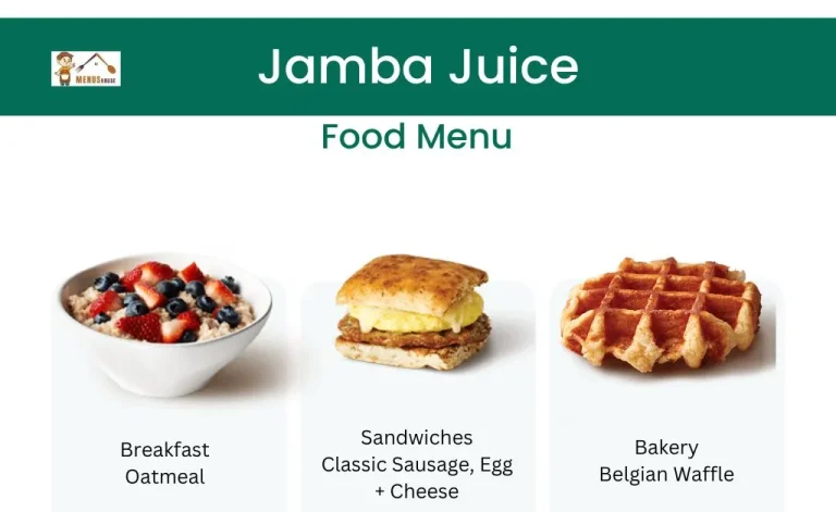 Jamba juice food menu