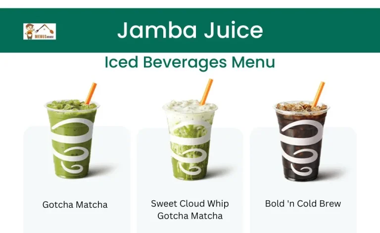 Jamba juice iced beverages menu