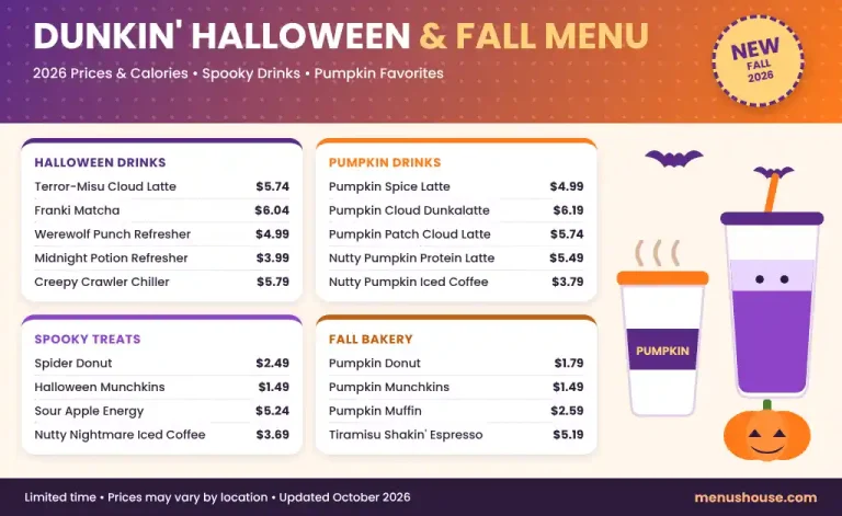 Dunkin Halloween and fall menu